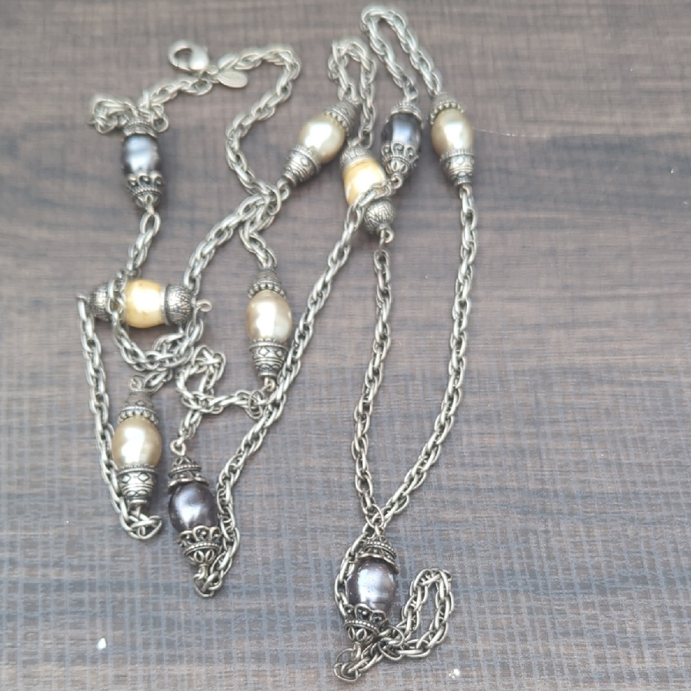 Chico's Silver and Gold Chain Necklace